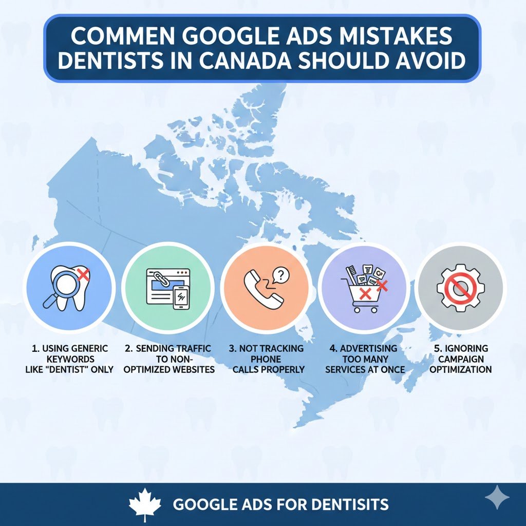 Common Google Ads Mistakes Dentists in Canada